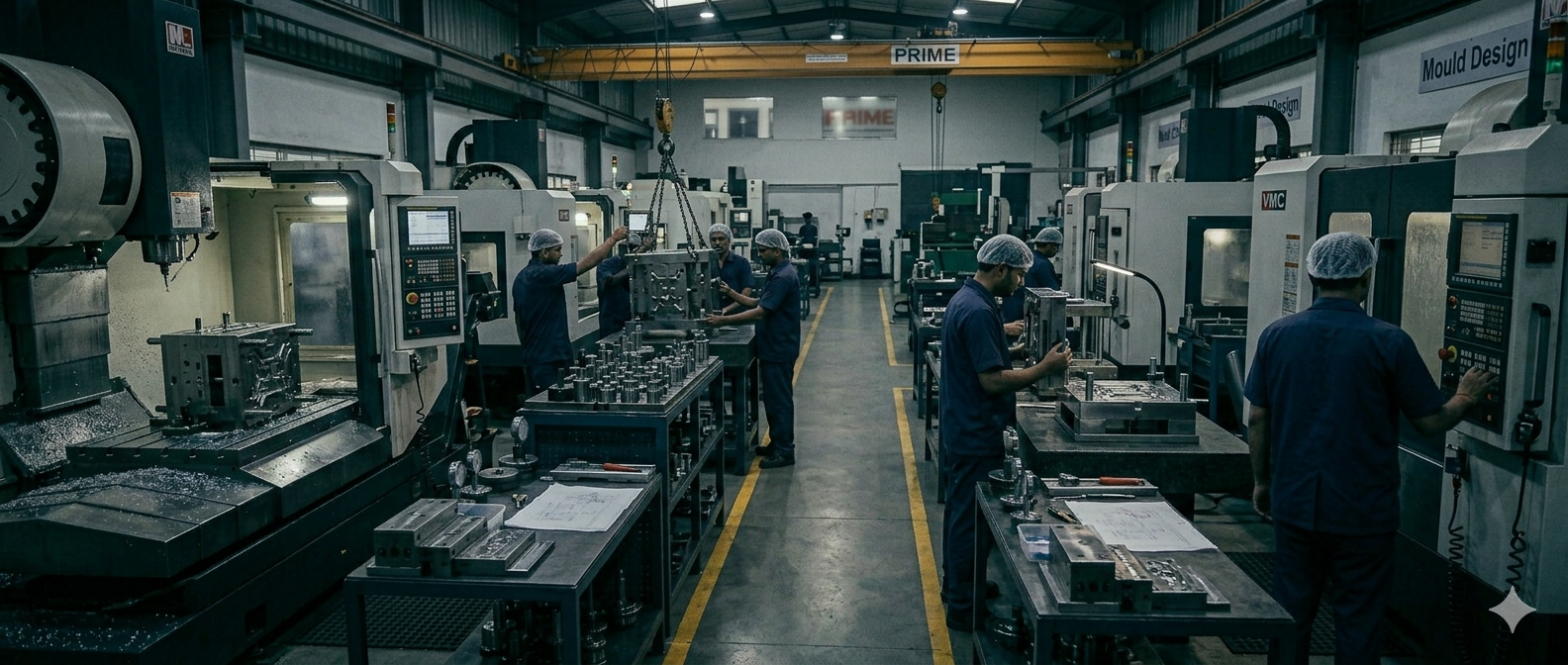 CNC machinery workshop view